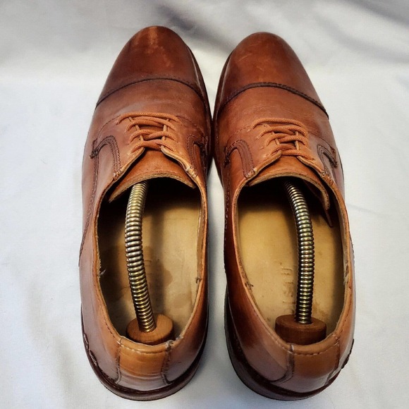 Bed Stu Distressed Brown Leather Cap Toe Oxfords Men’s Sz 8 - Picture 5 of 8